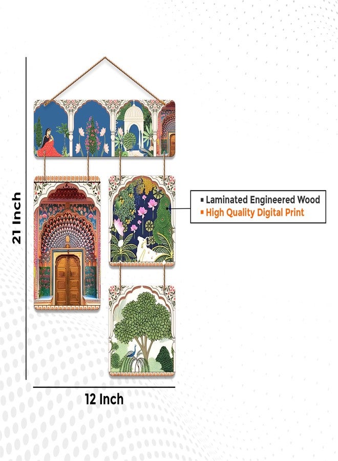 آرتفيب لوحة جدارية خشبية من خشب MDF بتصميم مستوحى من فن بيتشواي المغولي من Artvibes، مناسبة لغرفة المعيشة | منحوتة جدارية | لوحات | فن يدوي الصنع | أعمال فنية حديثة | طباعة فنية جدارية | هدايا مميزة (WH_6542N) - Image 5